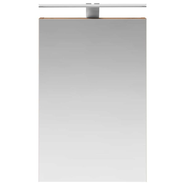 Шкаф с огледало за баня с рафт Старо дърво 40 x 10,5 x 60,5 см