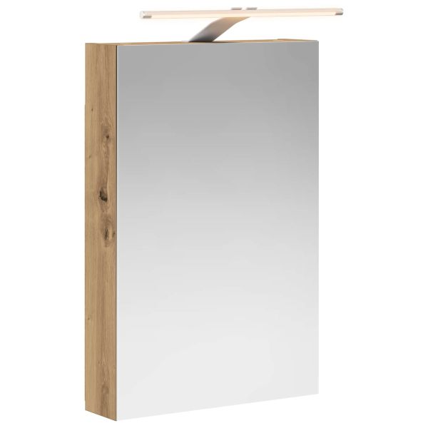 Шкаф с огледало за баня с рафт Дъб Артизан 40 x 10,5 x 60,5 см