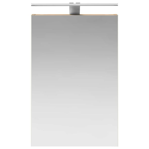 Шкаф с огледало за баня с рафт Дъб Артизан 40 x 10,5 x 60,5 см