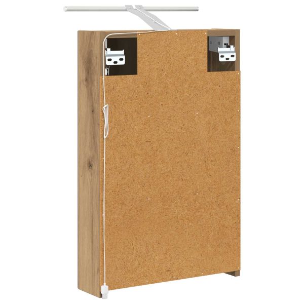 Шкаф с огледало за баня с рафт Дъб Артизан 40 x 10,5 x 60,5 см