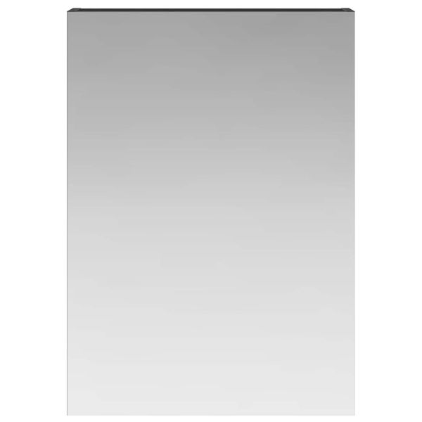 Шкаф с огледало за баня с рафт Черния дъб 50 x 14,5 x 70 см