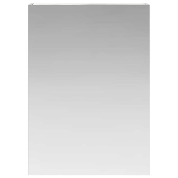Шкаф с огледало за баня с рафт Циментено сиво 50 x 14,5 x 70 см