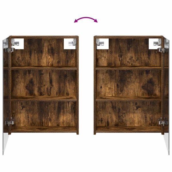 Шкаф с огледало за баня с рафт Димян дъб 50 x 14,5 x 70 см