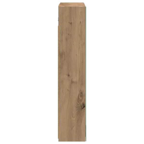 Шкаф с огледало за баня с рафт Дъб Артизан 50 x 14,5 x 70 см