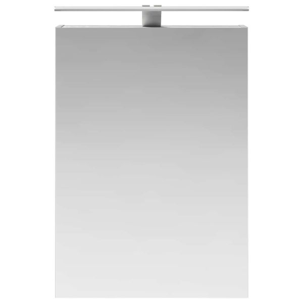 Шкаф с огледало за баня с рафт Сив Сонома 50 x 14,5 x 70 см