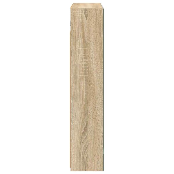 Шкаф с огледало за баня с рафт Сонома дъб 60 x 14,5 x 70 см