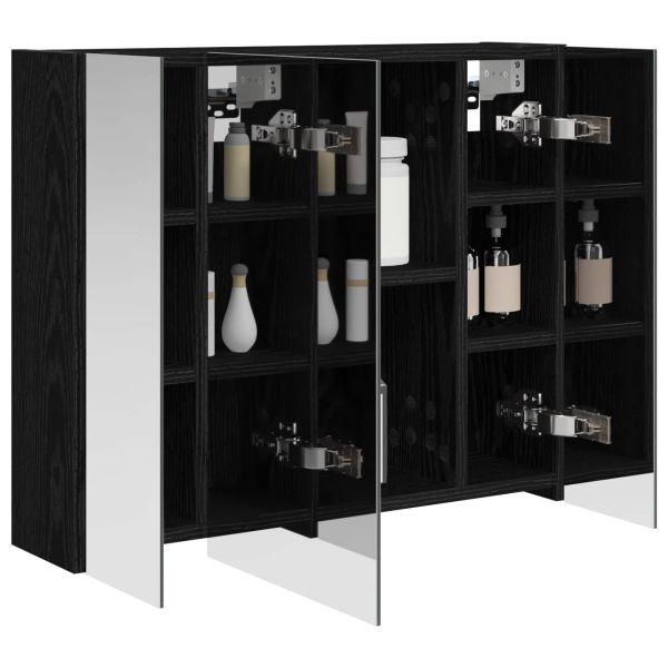 Шкаф с огледало за баня Черния дъб 60 x 14,5 x 50 см