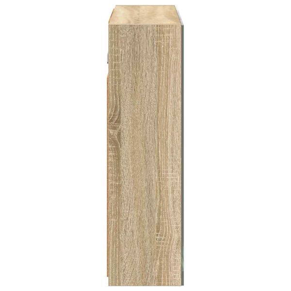 Шкаф с огледало за баня Сонома дъб 60 x 14,5 x 50 см