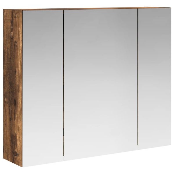 Шкаф с огледало за баня Димян дъб 60 x 14,5 x 50 см