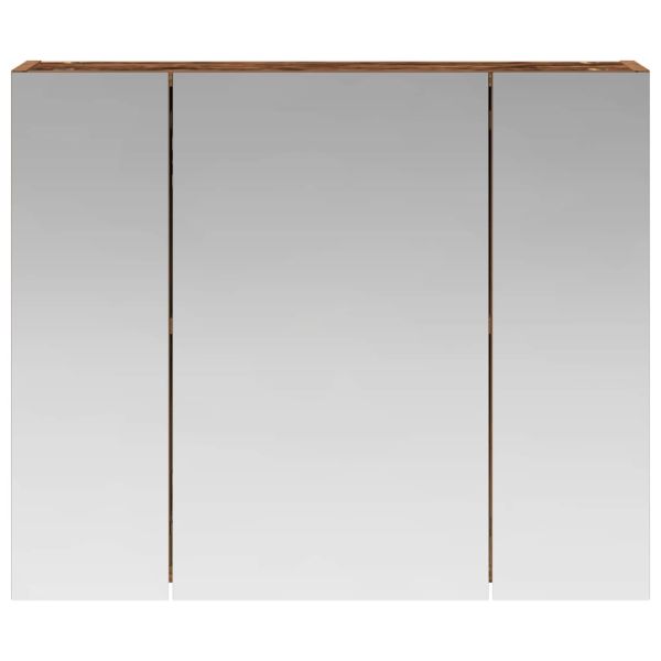 Шкаф с огледало за баня Старо дърво 60 x 14,5 x 50 см