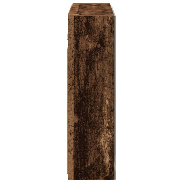 Шкаф с огледало за баня Старо дърво 60 x 14,5 x 50 см