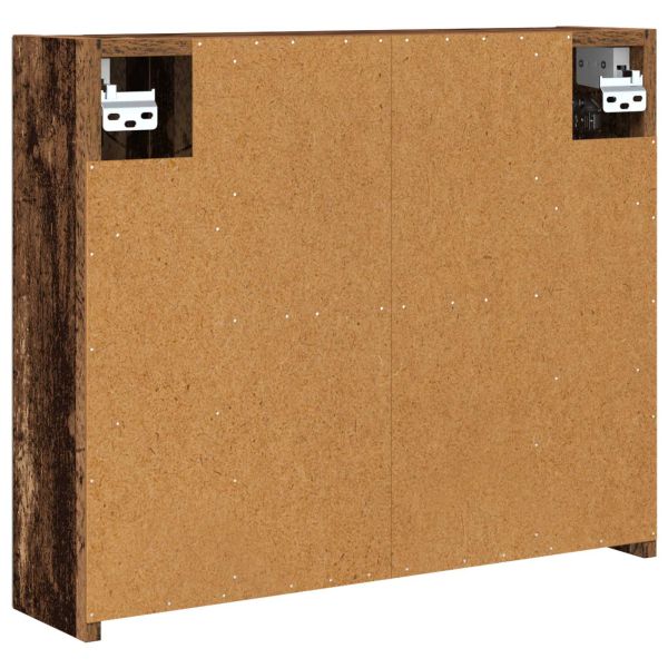 Шкаф с огледало за баня Старо дърво 60 x 14,5 x 50 см
