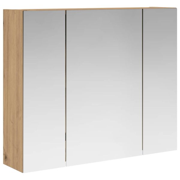 Шкаф с огледало за баня Дъб Артизан 60 x 14,5 x 50 см