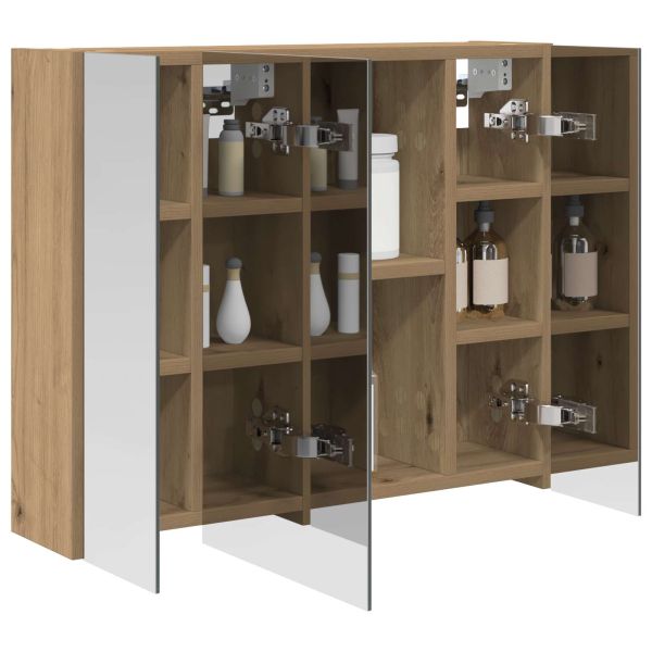 Шкаф с огледало за баня Дъб Артизан 60 x 14,5 x 50 см