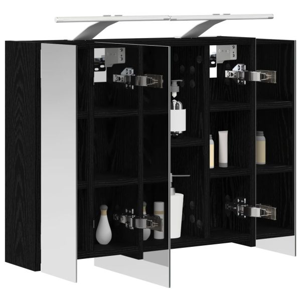Шкаф с огледало за баня Черния дъб 60 x 14,5 x 50 см