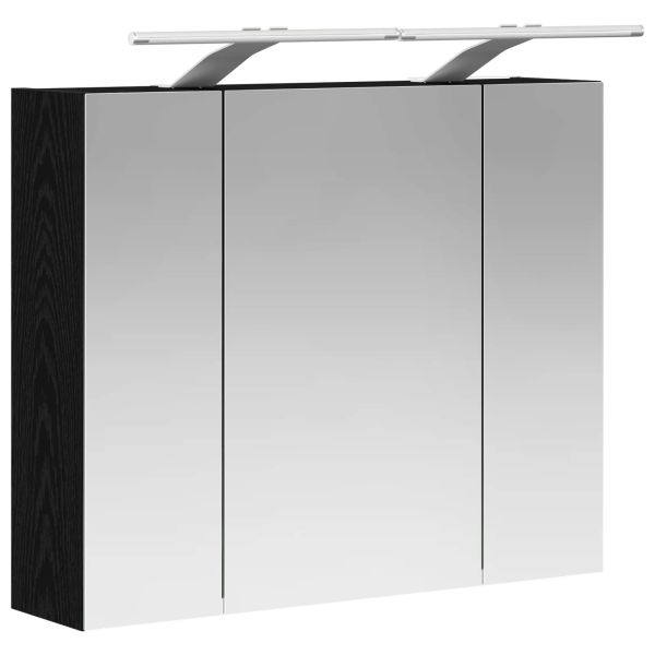Шкаф с огледало за баня Черния дъб 60 x 14,5 x 50 см