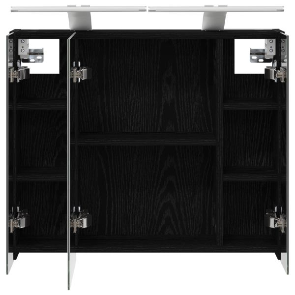 Шкаф с огледало за баня Черния дъб 60 x 14,5 x 50 см