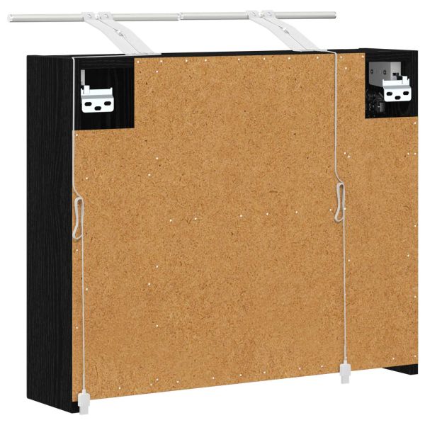 Шкаф с огледало за баня Черния дъб 60 x 14,5 x 50 см