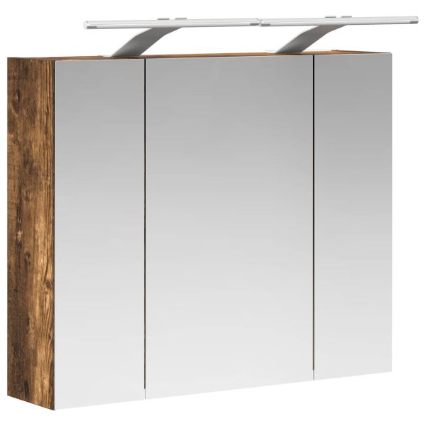 Шкаф с огледало за баня Димян дъб 60 x 14,5 x 50 см