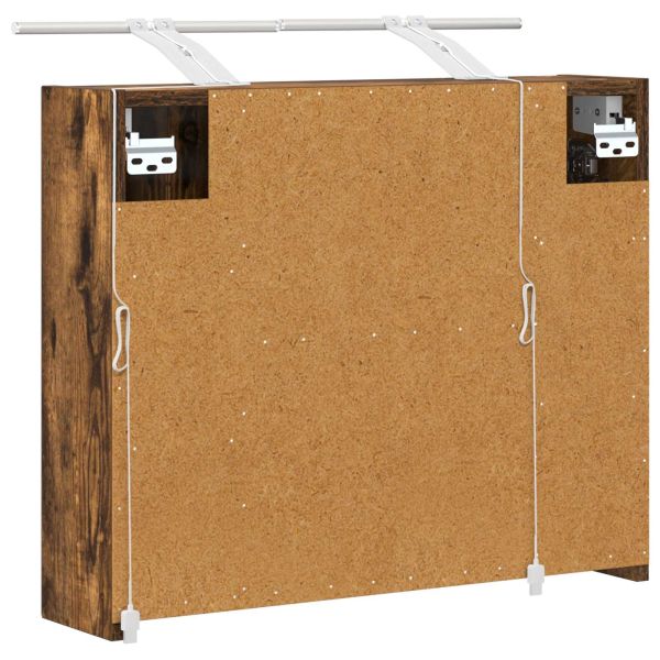 Шкаф с огледало за баня Димян дъб 60 x 14,5 x 50 см