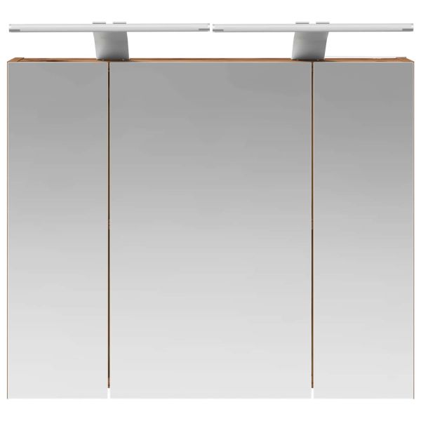 Шкаф с огледало за баня Старо дърво 60 x 14,5 x 50 см