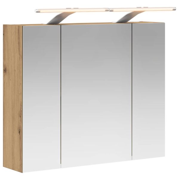 Шкаф с огледало за баня Дъб Артизан 60 x 14,5 x 50 см