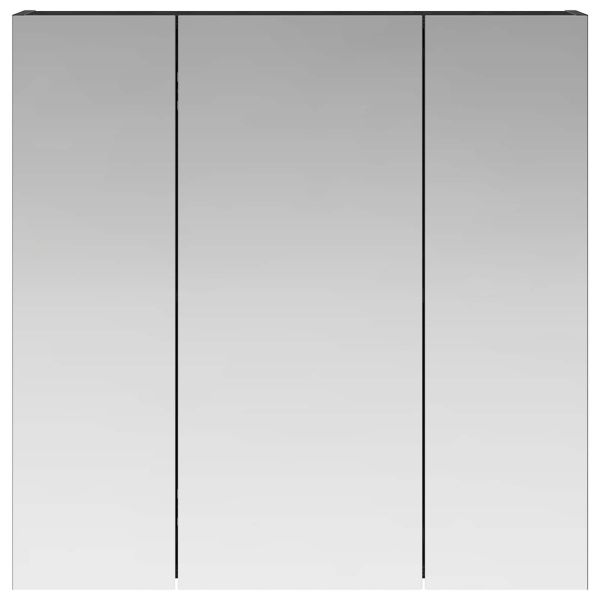 Шкаф с огледало за баня Черния дъб 70 x 14,5 x 70 см