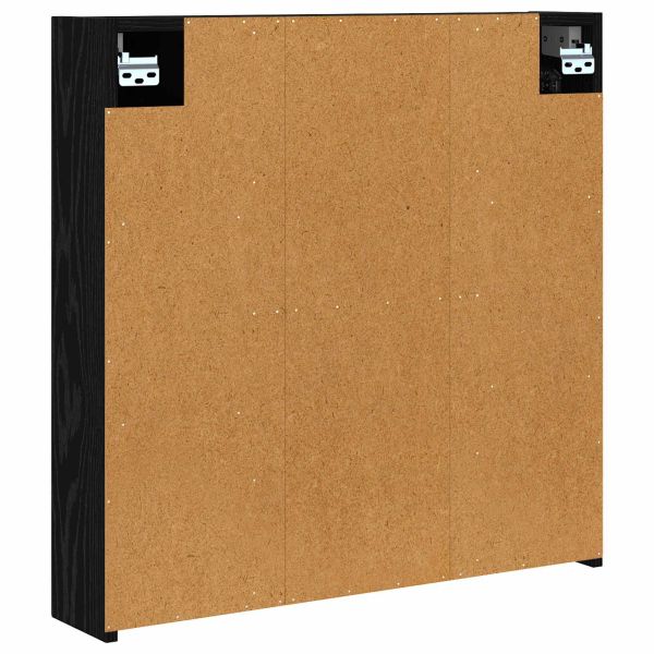 Шкаф с огледало за баня Черния дъб 70 x 14,5 x 70 см