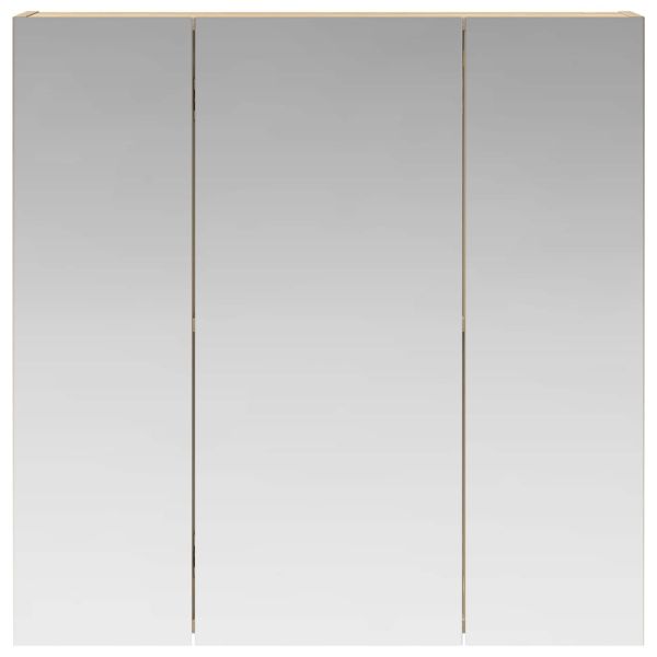 Шкаф с огледало за баня Сонома дъб 70 x 14,5 x 70 см