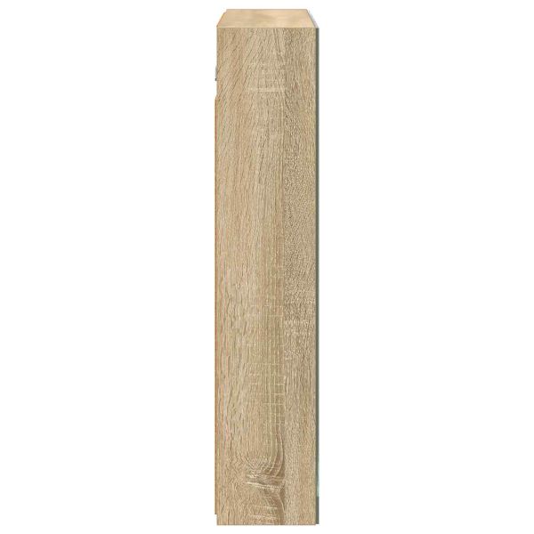 Шкаф с огледало за баня Сонома дъб 70 x 14,5 x 70 см