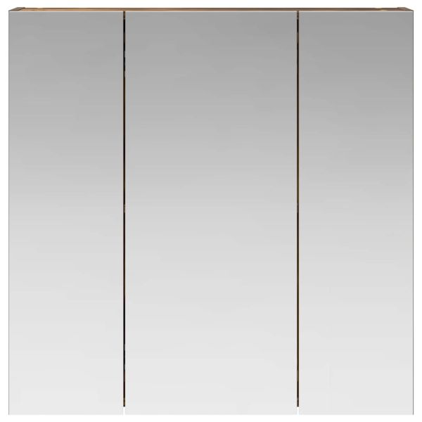 Шкаф с огледало за баня Димян дъб 70 x 14,5 x 70 см