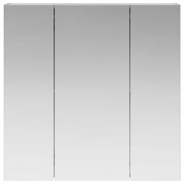 Шкаф с огледало за баня Сив Сонома 70 x 14,5 x 70 см