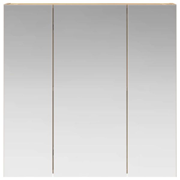 Шкаф с огледало за баня Дъб Артизан 70 x 14,5 x 70 см