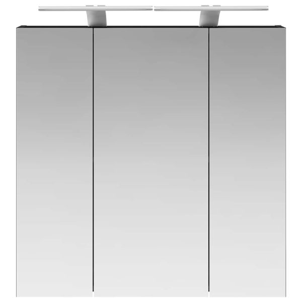 Шкаф с огледало за баня Черния дъб 70 x 14,5 x 70 см