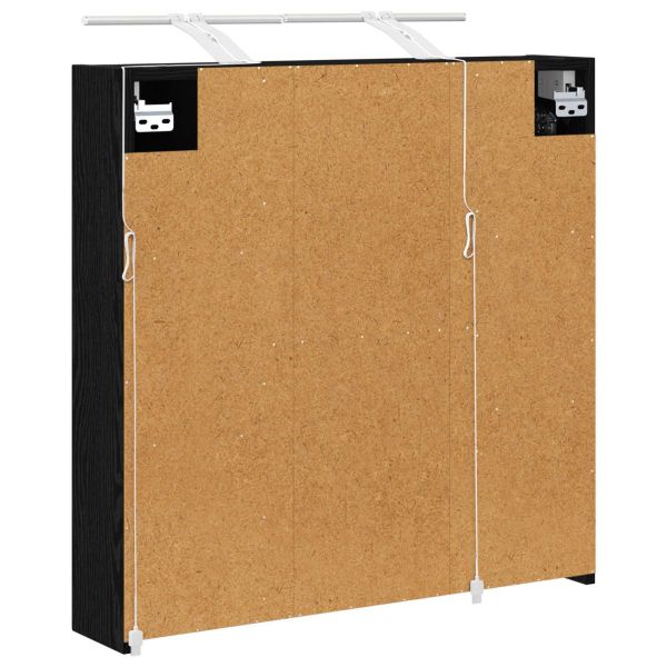 Шкаф с огледало за баня Черния дъб 70 x 14,5 x 70 см