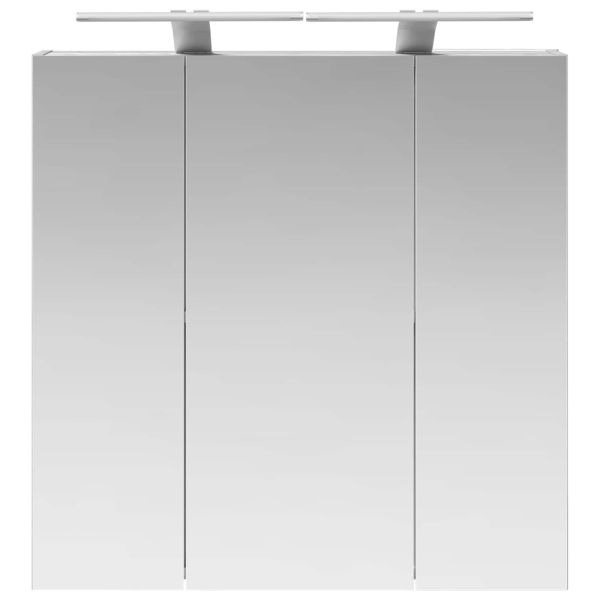 Шкаф с огледало за баня Сив Сонома 70 x 14,5 x 70 см