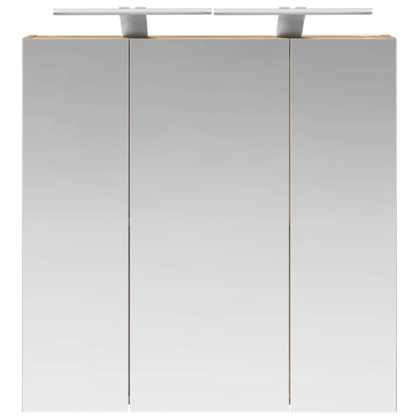 Шкаф с огледало за баня Дъб Артизан 70 x 14,5 x 70 см