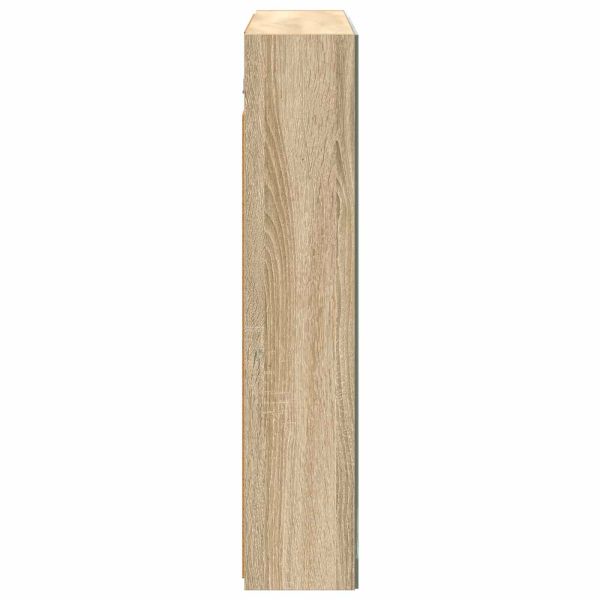Шкаф с огледало за баня с рафт Сонома дъб 80 x 14.5 x 70 см