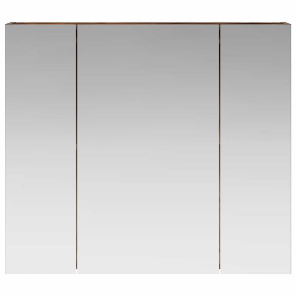 Шкаф с огледало за баня с рафт Димян дъб 80 x 14.5 x 70 см