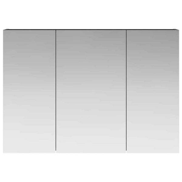 Шкаф с огледало за баня с рафт Черния дъб 100 x 14,5 x 70 см