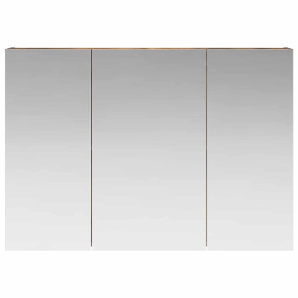 Шкаф с огледало за баня с рафт Димян дъб 100 x 14,5 x 70 см