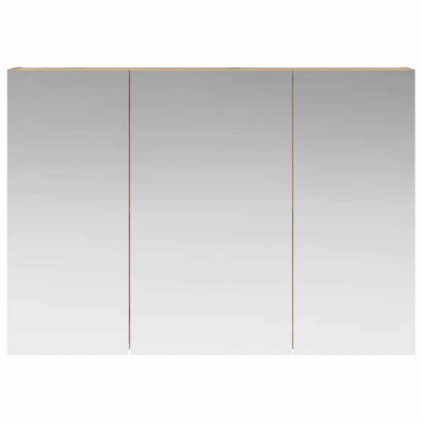 Шкаф с огледало за баня с рафт Дъб Артизан 100 x 14,5 x 70 см