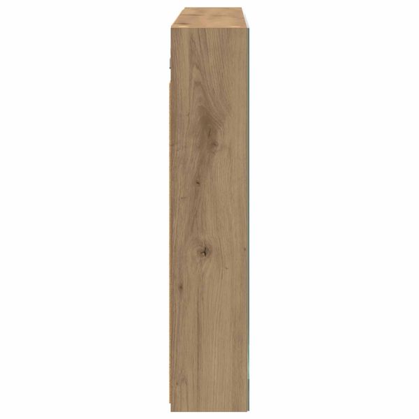 Шкаф с огледало за баня с рафт Дъб Артизан 100 x 14,5 x 70 см