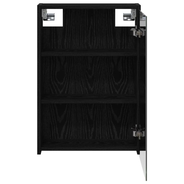 Шкаф с огледало за баня с рафт Черния дъб 43 x 16 x 62.5 см
