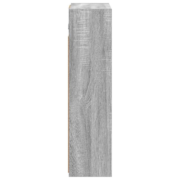 Шкаф с огледало за баня с рафт Сив Сонома 43 x 16 x 62.5 см