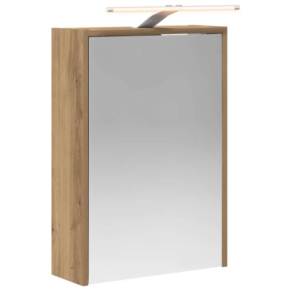 Шкаф с огледало за баня с рафт Дъб Артизан 43 x 16 x 62.5 см