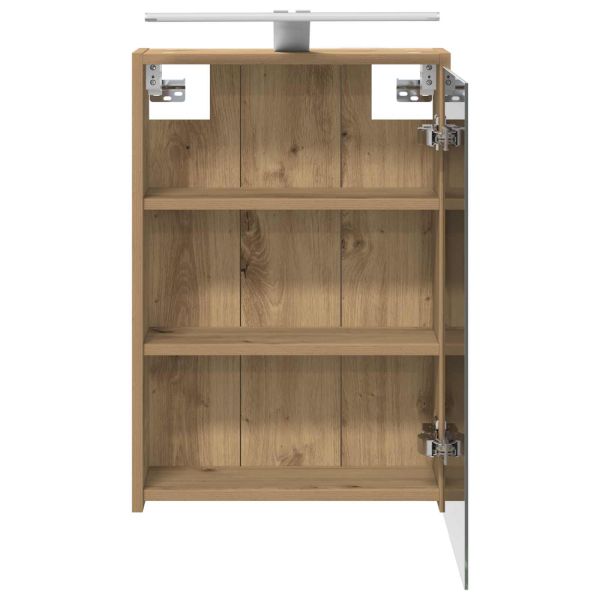 Шкаф с огледало за баня с рафт Дъб Артизан 43 x 16 x 62.5 см