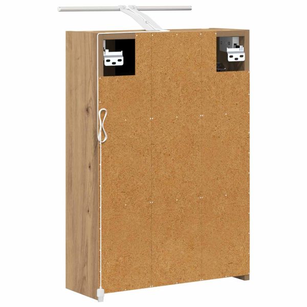 Шкаф с огледало за баня с рафт Дъб Артизан 43 x 16 x 62.5 см