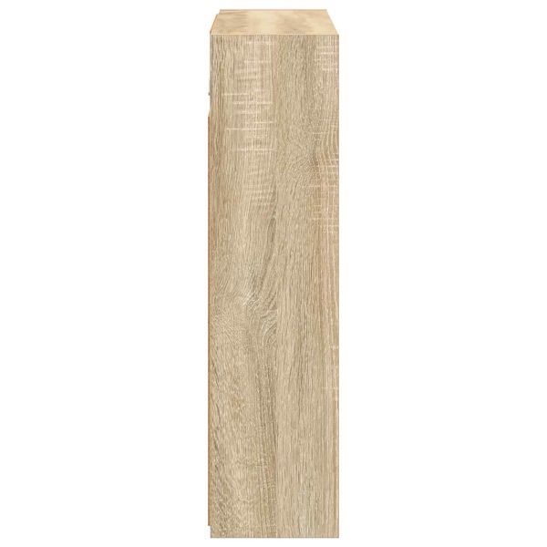 Шкаф с огледало за баня Сонома дъб 63,5 x 16 x 62,5 см