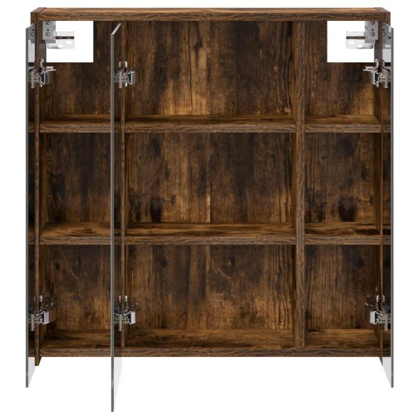 Шкаф с огледало за баня Димян дъб 63,5 x 16 x 62,5 см